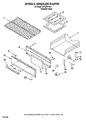 OVEN & BROILER PARTS Diagram and Parts List for SF3020SKQ4  Whirlpool Range