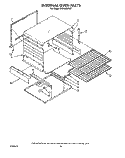 INTERNAL OVEN Diagram and Parts List for SF0100SRW7  Whirlpool Range