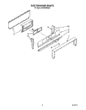 BACK GUARD Diagram and Parts List for SF330PEWW0  Whirlpool Range