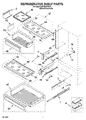REFRIGERATOR SHELF PARTS Diagram and Parts List for KBRO36FMX02  KitchenAid Refrigerator