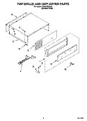 TOP GRILLE AND UNIT COVER PARTS Diagram and Parts List for KSSP42QMS02  KitchenAid Refrigerator