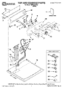TOP AND CONSOLE PARTS Diagram and Parts List for YMED5740TQ0  Maytag Dryer