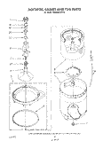 AGITATOR, BASKET AND TUB Diagram and Parts List for KAWE450VAL0  KitchenAid Washer