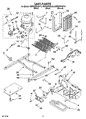 UNIT PARTS Diagram and Parts List for KSRG25FKBT16  KitchenAid Refrigerator