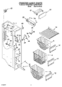 FREEZER LINER PARTS Diagram and Parts List for KSRB25FKBL14  KitchenAid Refrigerator