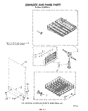 DISHRACK AND PANEL Diagram and Parts List for DU7600XS2  Whirlpool Dishwasher