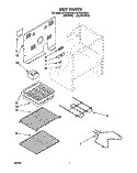UNIT Diagram and Parts List for RF316PXYN3  Whirlpool Range