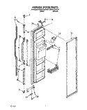 FREEZER DOOR Diagram and Parts List for KSRS27QAWH07  KitchenAid Refrigerator