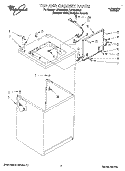 TOP AND CABINET, LIT/OPTIONAL Diagram and Parts List for LST8244BZ1  Whirlpool Washer