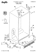 CABINET PARTS Diagram and Parts List for IHS226303  Inglis Refrigerator