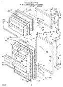 DOOR Diagram and Parts List for 4ET14GKXFN02  Whirlpool Refrigerator