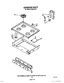 COOKTOP Diagram and Parts List for SF313PSPT0  Whirlpool Range