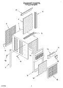 CABINET Diagram and Parts List for ACS102PK0  Whirlpool Air Conditioner