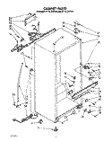 CABINET Diagram and Parts List for ET14LCLWW00  Whirlpool Refrigerator
