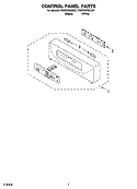 CONTROL PANEL PARTS Diagram and Parts List for YKEBS208DB7  KitchenAid Wall Oven