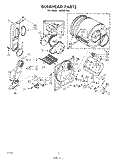 BULKHEAD Diagram and Parts List for LHI9801W2  Whirlpool Dryer