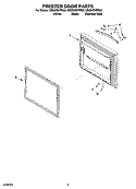 FREEZER DOOR PARTS Diagram and Parts List for GB9SHDXPS00  Whirlpool Refrigerator