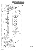 GEARCASE Diagram and Parts List for 6LBR7255AQ1  Whirlpool Washer
