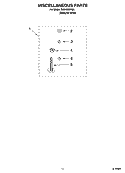 MISCELLANEOUS  PARTS, OPTIONAL PARTS (NOT INCLUDED) Diagram and Parts List for RAX4232RQ0  Roper Washer