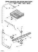 UPPER DISHRACK AND WATER FEED PARTS Diagram and Parts List for DU945PWSQ0  Whirlpool Dishwasher