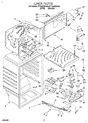 LINER Diagram and Parts List for RT18BKXDW03  Roper Refrigerator
