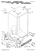 CABINET PARTS Diagram and Parts List for KSCS23FSBT01  KitchenAid Refrigerator