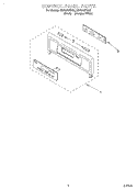 CONTROL PANEL Diagram and Parts List for RBD305PDB8  Whirlpool Wall Oven