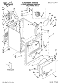 SECTION Diagram and Parts List for LEQ9957KT0  Whirlpool Dryer