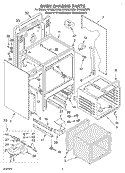 OVEN CHASSIS Diagram and Parts List for GY396LXGB5  Whirlpool Range