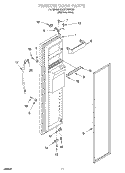FREEZER DOOR Diagram and Parts List for 3XART735G00  Whirlpool Refrigerator