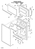 DOOR Diagram and Parts List for ET8MTKXKT01  Whirlpool Refrigerator