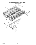 UPPER RACK AND TRACK Diagram and Parts List for KUDD230Y1  KitchenAid Dishwasher