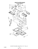 VENTILATION Diagram and Parts List for MH6700XW0  Whirlpool Microwave
