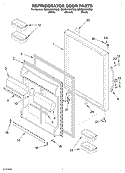 REFRIGERATOR DOOR Diagram and Parts List for GB2SHKXKQ00  Whirlpool Refrigerator