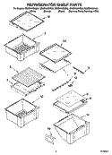 REFRIGERATOR SHELF PARTS Diagram and Parts List for GD2SHAXNB00  Whirlpool Refrigerator