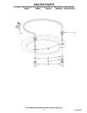 HEATER PARTS Diagram and Parts List for WDF510PAYT6  Whirlpool Dishwasher