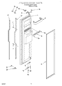 FREEZER DOOR Diagram and Parts List for 3XART725F00  Whirlpool Refrigerator