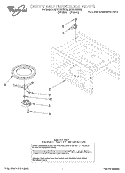 CAVITY AND TURNTABLE, LIT/OPTIONAL Diagram and Parts List for MT6120XEQ0  Whirlpool Microwave