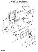 DISPENSER AND FRONT PARTS Diagram and Parts List for KSSS48QMB03  KitchenAid Refrigerator