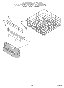 LOWER RACK Diagram and Parts List for KUDM24SEBL0  KitchenAid Dishwasher
