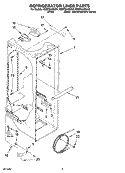 REFRIGERATOR LINER PARTS Diagram and Parts List for ES5FHAXSQ01  Whirlpool Refrigerator