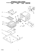 INTERNAL OVEN PARTS Diagram and Parts List for KEBC278KSS02  KitchenAid Wall Oven