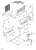 UNIT PARTS Diagram and Parts List for ET1FTKXKT03  Whirlpool Refrigerator