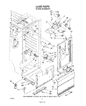 LINER Diagram and Parts List for EV150NXSW10  Whirlpool Freezer