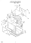 LOWER OVEN Diagram and Parts List for KEBS246BBL3  KitchenAid Wall Oven