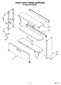 FOLD AWAY WORK SURFACE Diagram and Parts List for GAFS42KDSG00  Whirlpool Cabinet