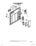 INNER DOOR Diagram and Parts List for DU8500XX1  Whirlpool Dishwasher