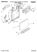 FRAME AND CONSOLE Diagram and Parts List for TUD3000Y4  Whirlpool Dishwasher