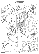 CABINET PARTS Diagram and Parts List for MED9800TK0  Maytag Dryer