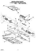 VENTILATION PARTS Diagram and Parts List for GH6208XRS0  Whirlpool Microwave